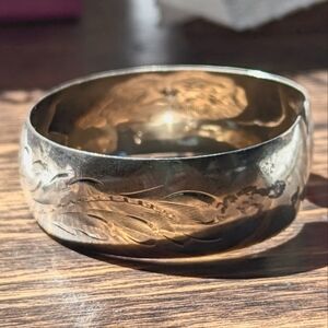 Vintage Gold-Plated Small Cuff Bracelet